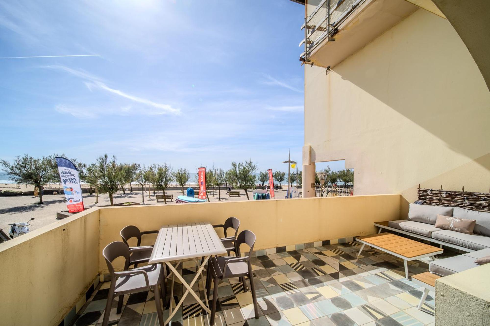 La Dune D'Or - Vue Mer, Studio Face A La Plage Avec Terrasse Soorts-Hossegor Eksteriør bilde